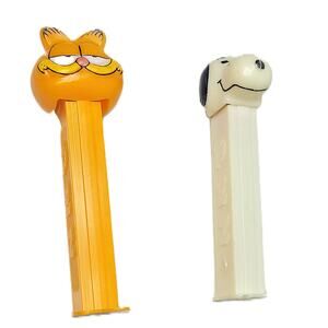 Vintage Snoppy & Garfield Pez Dispensers